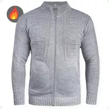 Blusa Jaqueta De Frio Masculina Lã Malha Quentinha Trico