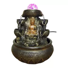 Fonte De Agua Buda Com Flor De Lótus 7 Chakras Quedas 30cm Cor Cor Sortido