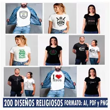 200 Plantillas Sublimación Religiosas Poleras Tazas 