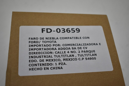 Faro Niebla Ford Ranger 2013 2014 2015 2016 Izquierdo Foto 4