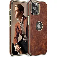 Lohasic Para iPhone 13 Pro Max Case, Vintage Leather Thin Sl