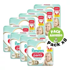 Pañales Pampers Pants Xxg 24 u - Combo X 8 Paq (192 Pañales) Tamaño Extra Extra Grande (xxg)