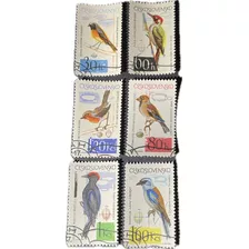 Serie De Estampillas De Checoslovaquia 1964 Pájaros