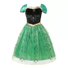 Fantasia - Vestido Infantil - Anna - Frozen - Verde