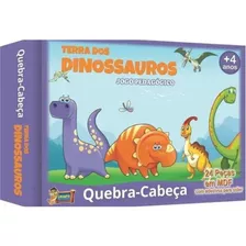 Jogo Quebra Cabeça Madeira 24pcs Dinossauros - Brinquedo.
