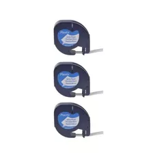 3pk Etiqueta De Plástico Cinta Compatible Para Dymo Letra Ta