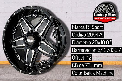 Rines 20 5/127 - 5/139 Ram 1500 Chevrolet C10 Jeep Ford 1pza Foto 2