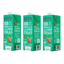 3 X Leche De Almendras Sin Azúcar Cocoon 1 Litro C/u - Dw