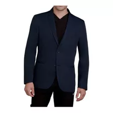 Blazer Saco De Gabardina Entallado Azul Marino