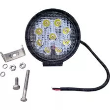 Farol Auxiliar De Led Redondo Bivolt 9 Leds