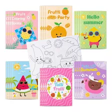 24 Libros Para Colorear De Frutas Con Sandía, Piña, L...