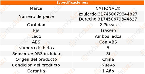 2- Mazas Traseras Con Abs Acura Rsx 2002/2006 National Foto 6