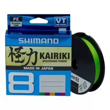 Multifilamento Shimano Kairiki 0.19mm 300mts Verde Fluor