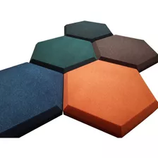 Paneles Acústicos Hexagonales Y Rectangulares Biselados