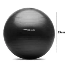 Bola De Exercícios Preta 85cm Fl13e Hidrolight