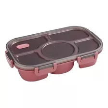 Vianda Lunchera Hermética 5 División Trabas Plástica 1400ml