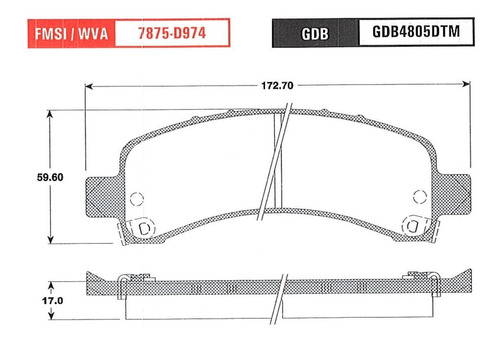 Balatas Trw Traseras Gmc Savana 2500 2003 A 2005   Cermica Foto 2