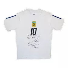 Remera Firmada Por Maradona Con Foto De Certificación 