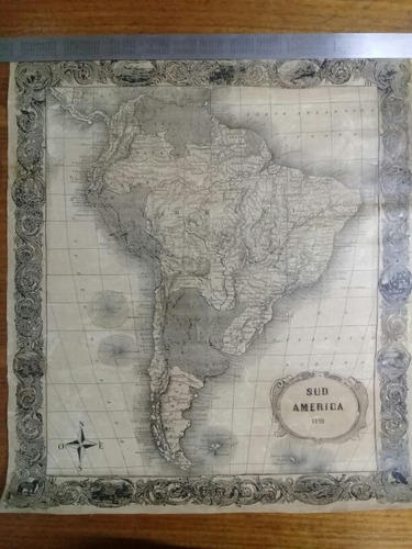 Mapa De Sud América , Inglés De 1.859. (reproducción)
