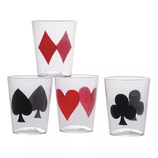 Traje De La Tarjeta Fun Express Casino Vasos De Chupito Pla