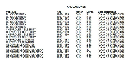 Buje Caja De Direccion Chevrolet Lumina Apv 1990-1995 3.1l Foto 2