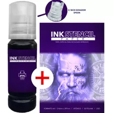 140ml Tinta Decalque + Papel Especial - Ink Stencil Tattoo