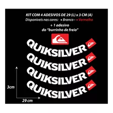 Adesivo Quiksilver Roda Moto - Kit Com 4 Adesivos