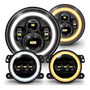 Kit De Faros Neblineros Led P/jeep Wrangler Sahara Jk 7, 4 U