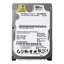 Hd Notebook Wd Ide Pata 160gb Wd1600beve 5400rpm