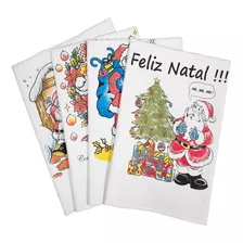 Kit Panos De Prato Natal 20 Pçs Com Glitter Algodão Atacado