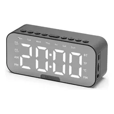 Reloj Despertador Led Parlante Radio Memoria Moderno De Mesa