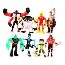 Boneco Ben 10 Tennyson Quatro Braços Cinza Matéria Kit 9