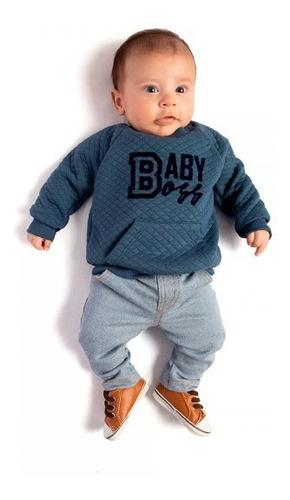 Roupa De Bebê Menino Conjunto Camiseta E Calça Jeans(mole)