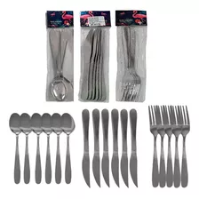 Kit Talheres Inox 18 Peças