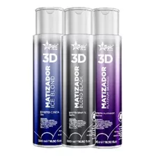 Kit 3 Magic Color 500ml - Ice Blond + Platinum + Blond Black