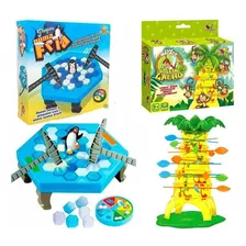 Combo Kids Brinquedo Maca No Seu Galho + Quebra Gelo Pinguim