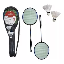 Raquete Badminton - Kit Com 2 Raquetes + 2 Petecas -top Rio