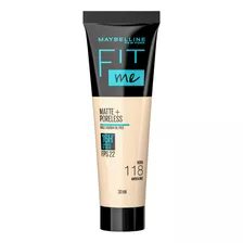 Base De Maquiagem Em Creme Maybelline Fit Me Matte+ Poreless Fit Me Fps Tom Nova 118 Antiga B80 - 30ml 30g