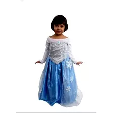  Vestido Rainha Gelo Maria Luxo Infantil Festa Fantasia 