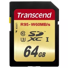 Transcend 64 Gb High Speed 10 Uhs 3 Flash Memory Card 95 60