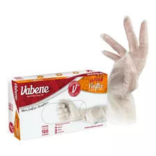 Luvas Descartáveis Vabene Viniflex Cor Transparente Tamanho G De Elastômero Termoplástico Em Kit De 10 X 100 Unidades 