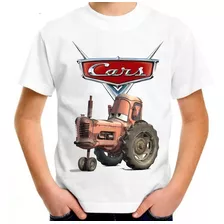 Camiseta Infantil Relâmpago Mcqueen Trator Filme Carros #13