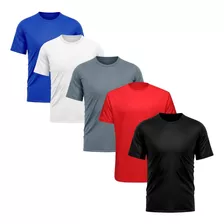 Kit 5 Camiseta Masculina Dry Fit Proteção Uv50 Academia Full