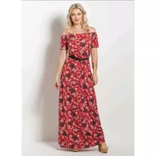 Vestido Longo Florido - Moda Evangélica - Gg