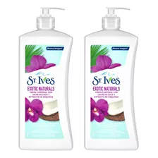 Kit X2 St. Ives Crema Corporal Exotic Naturals 350 Ml 
