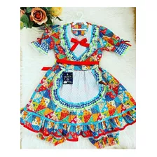 Vestido Junino Infantil Chita Floral