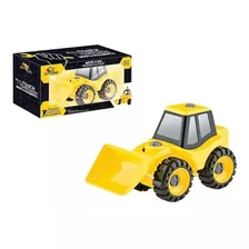 Brinquedo Trator Construção Monta E Desmonta 15 Cm Com Chave