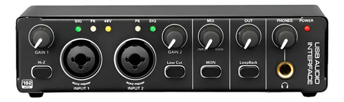 Interface De Áudio Usb Md22 Gravação 24bits Placa De Som
