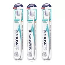 Kit Com 3 Escova Dental Sensodyne Limp Profunda