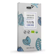 Barra Chocolate 100% Cacao 100gr Marca Koe Orgánico